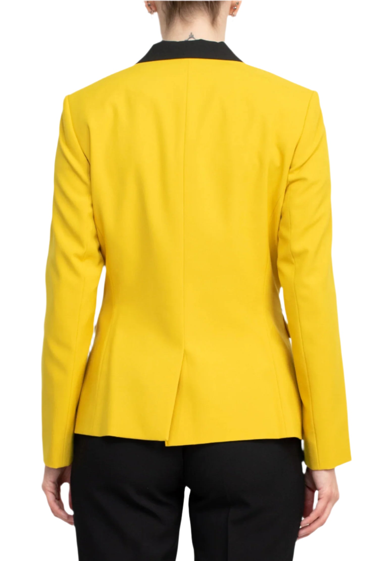 Emily Notched Collar 2 Button Long Sleeve Flap Pockets Pantsuit-3