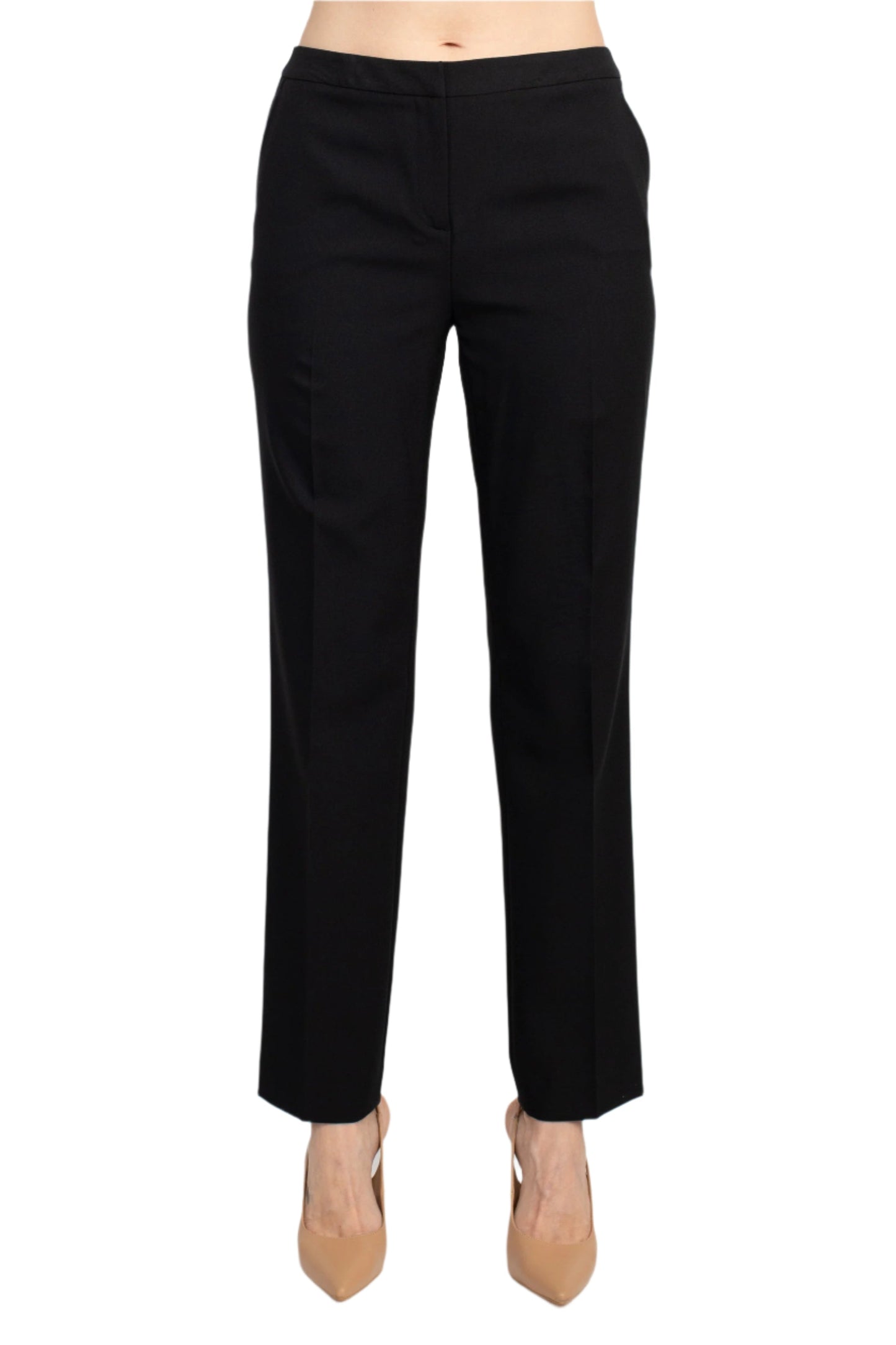 Emily Notched Collar 2 Button Long Sleeve Flap Pockets Pantsuit-4