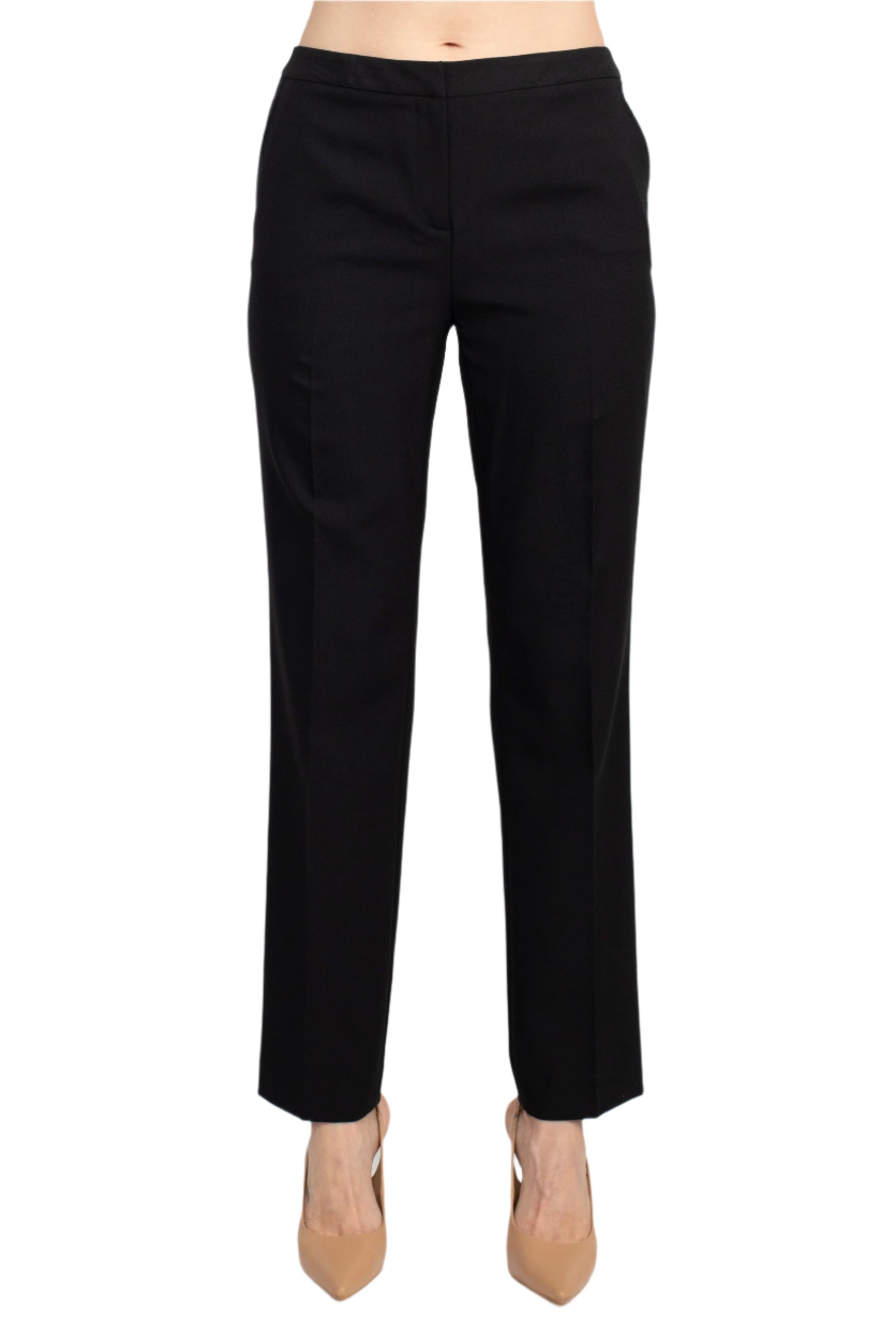 Emily Notched Collar 2 Button Long Sleeve Flap Pockets Pantsuit-4