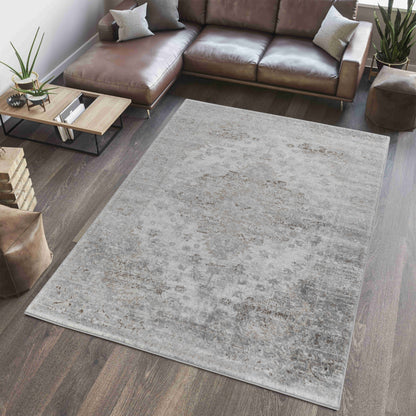 4' X 6' Brown Oriental Area Rug-8