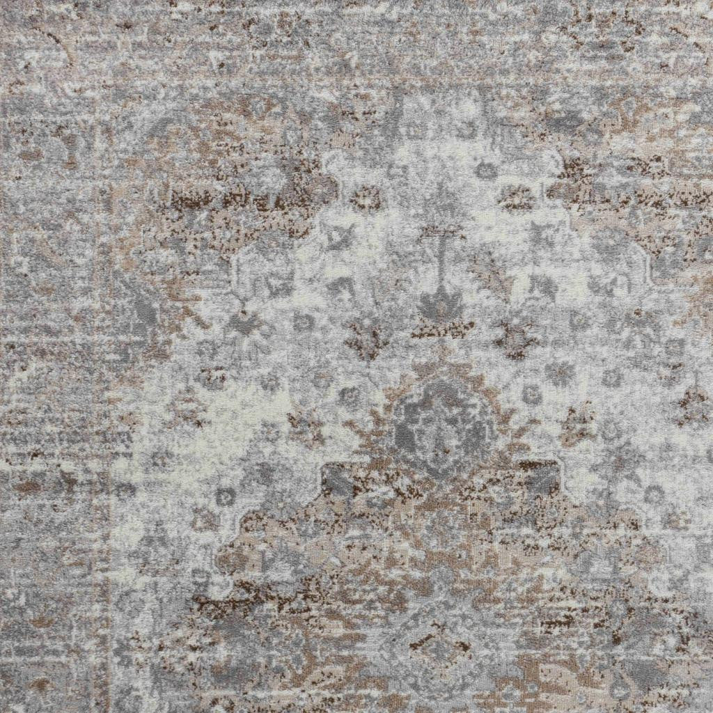 4' X 6' Brown Oriental Area Rug-4