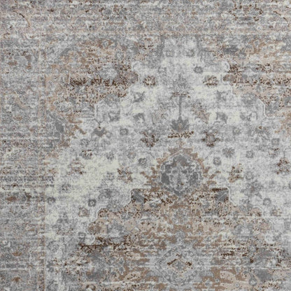 4' X 6' Brown Oriental Area Rug-4