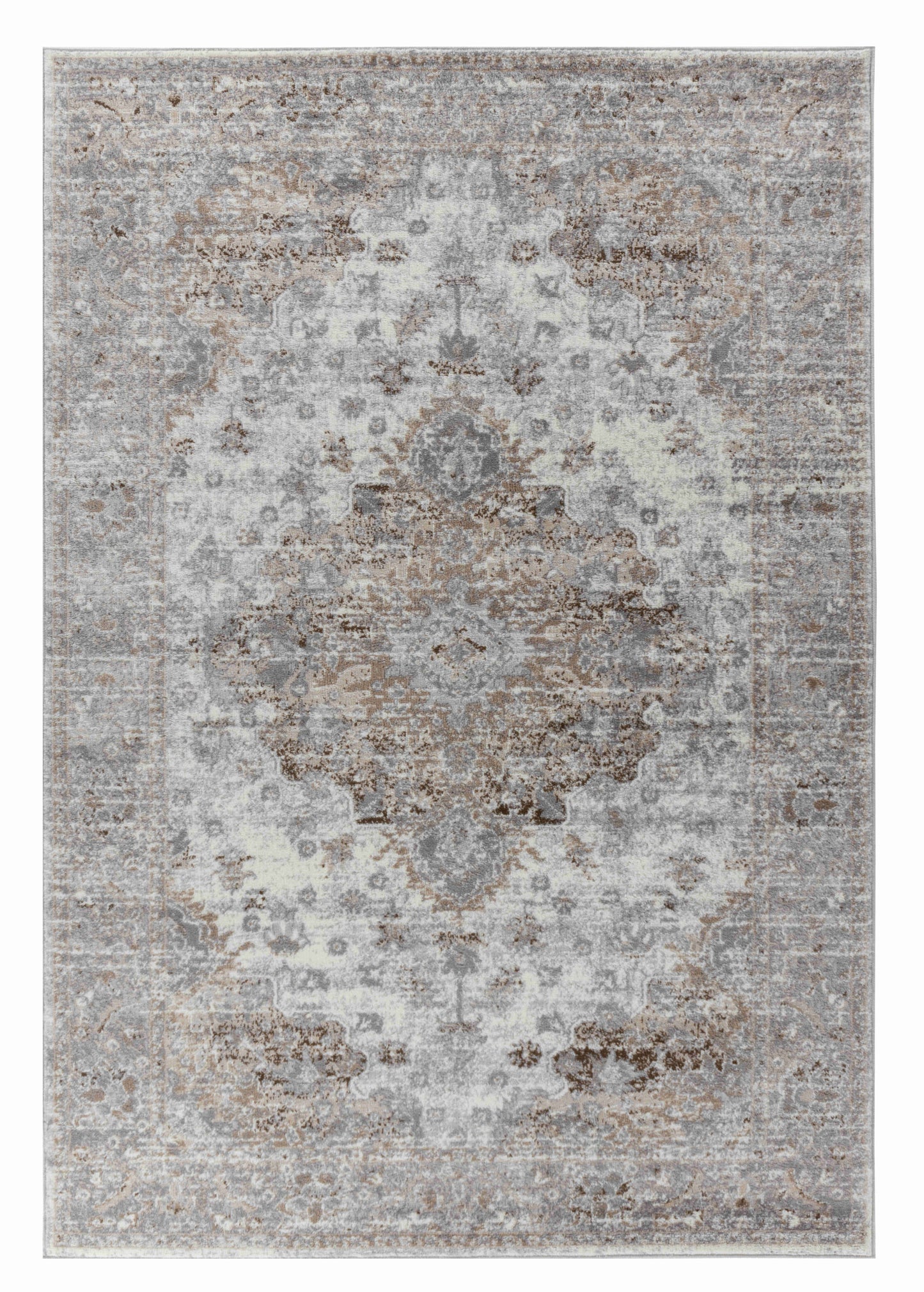 4' X 6' Brown Oriental Area Rug-5