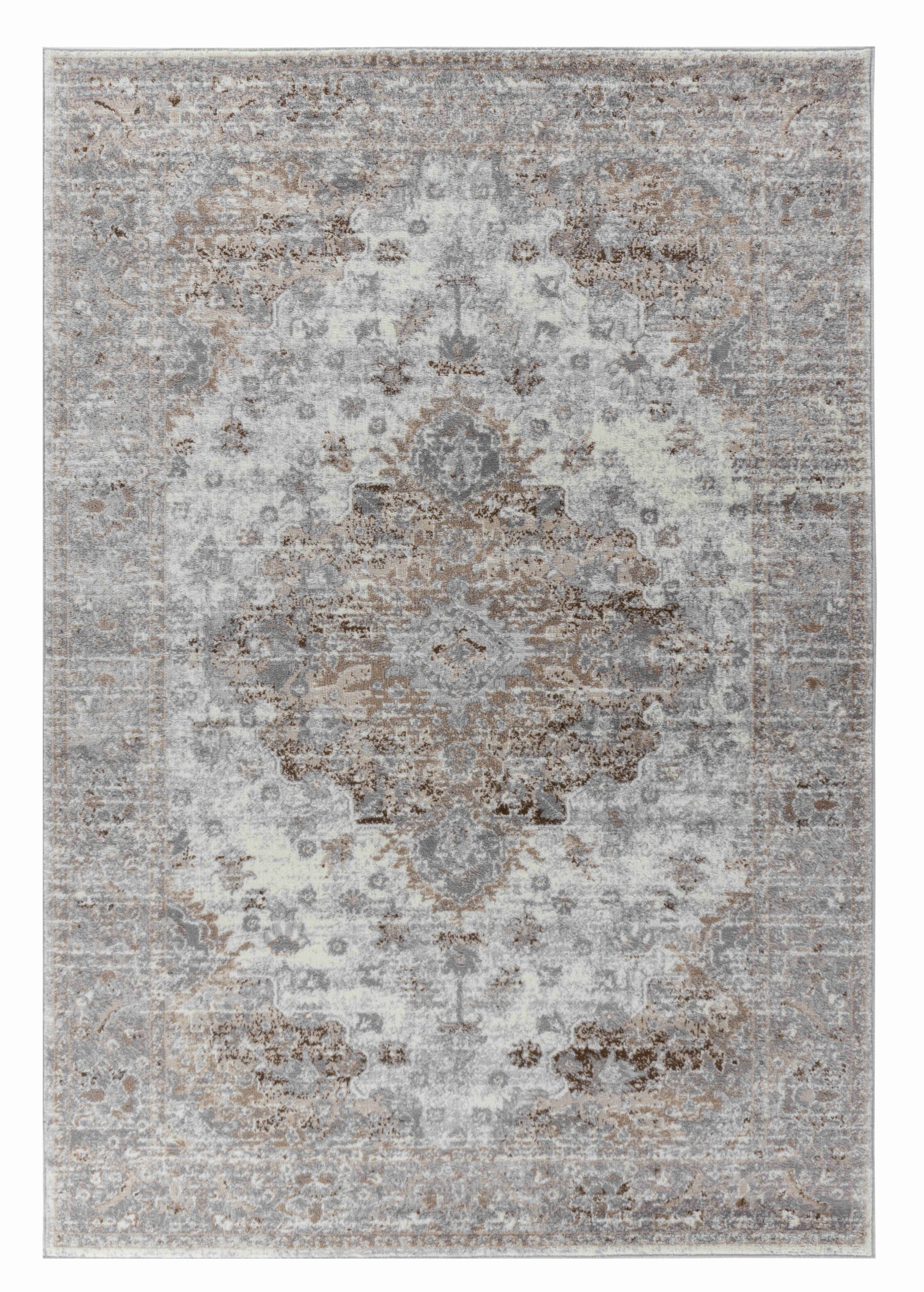 4' X 6' Brown Oriental Area Rug-5