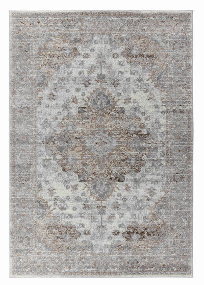 4' X 6' Brown Oriental Area Rug-5