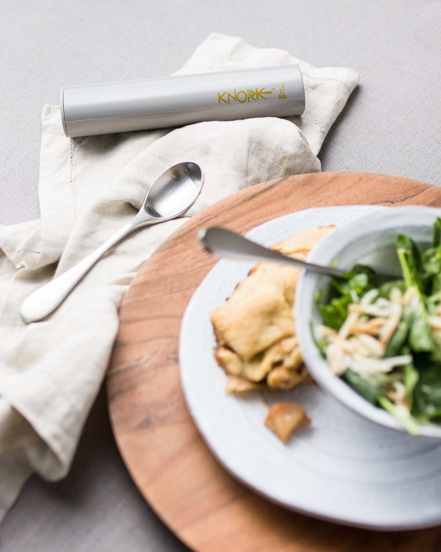 Eco Travel Set, 2 Piece Utensil Plus Case, Silver-1