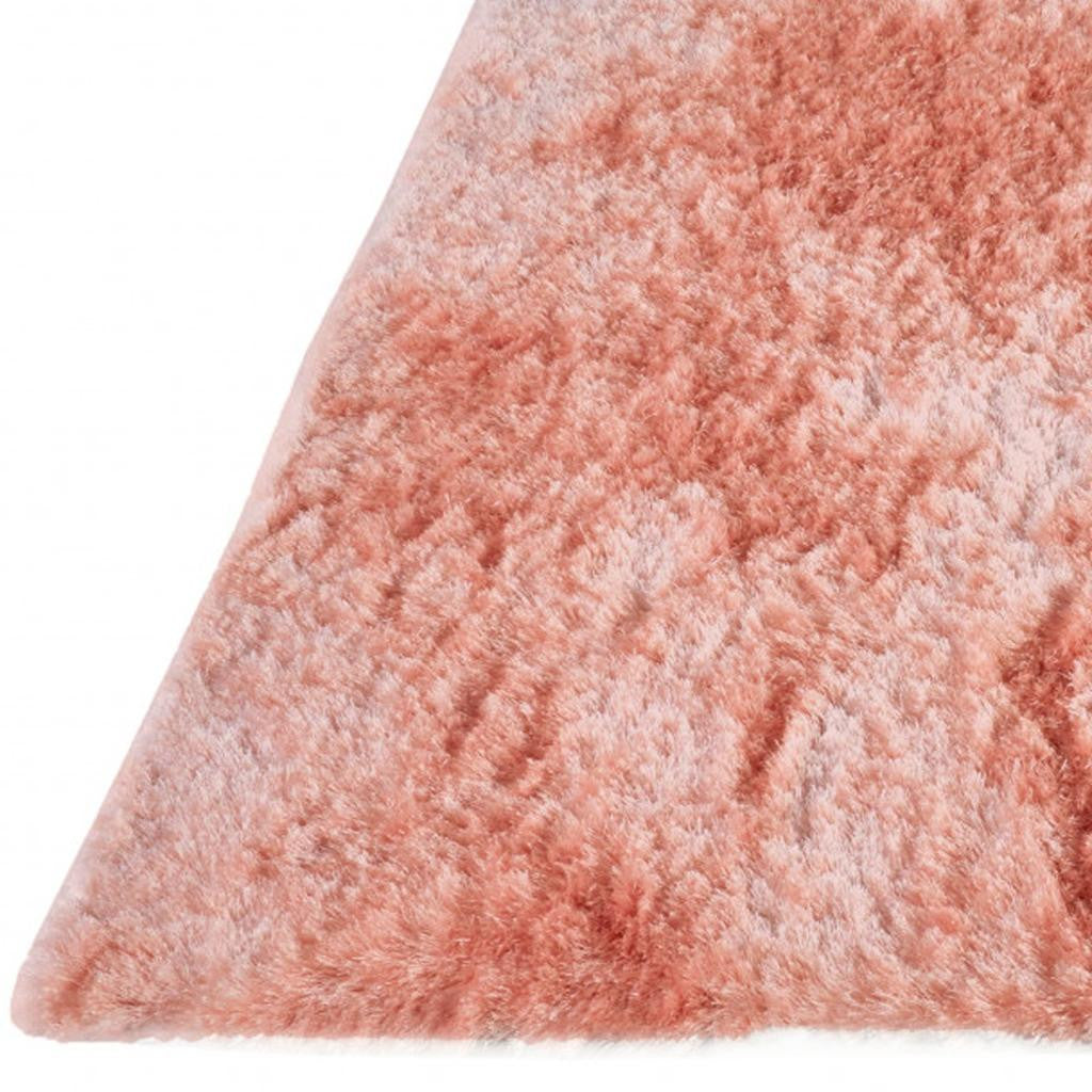 4' X 6' Pink Shag Tufted Handmade Area Rug-5