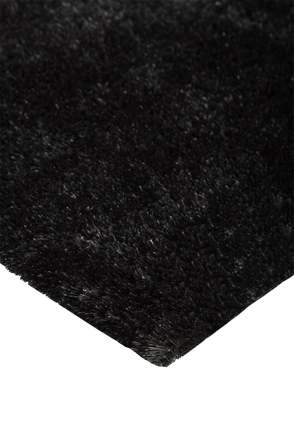 4' X 6' Gray And Black Shag Tufted Handmade Area Rug-4