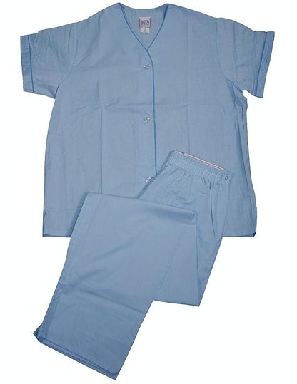 Botony 500 - Ladies Short Sleeve Long Leg Broadcloth Pajama Set-2