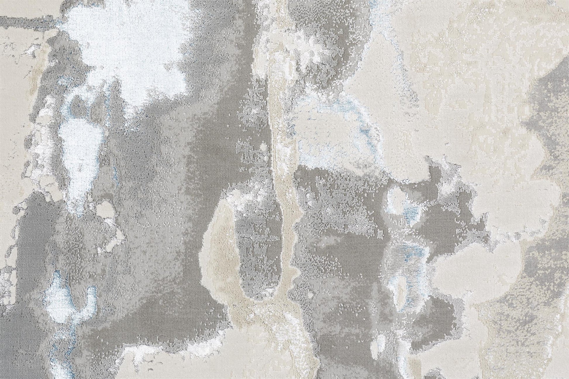 12' X 18' Gray Ivory And Blue Abstract Area Rug-4