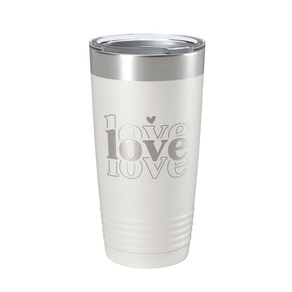 Love Love Love Tumbler Travel Mug Insulated Laser Engraved Coffee Cup 20 oz-1