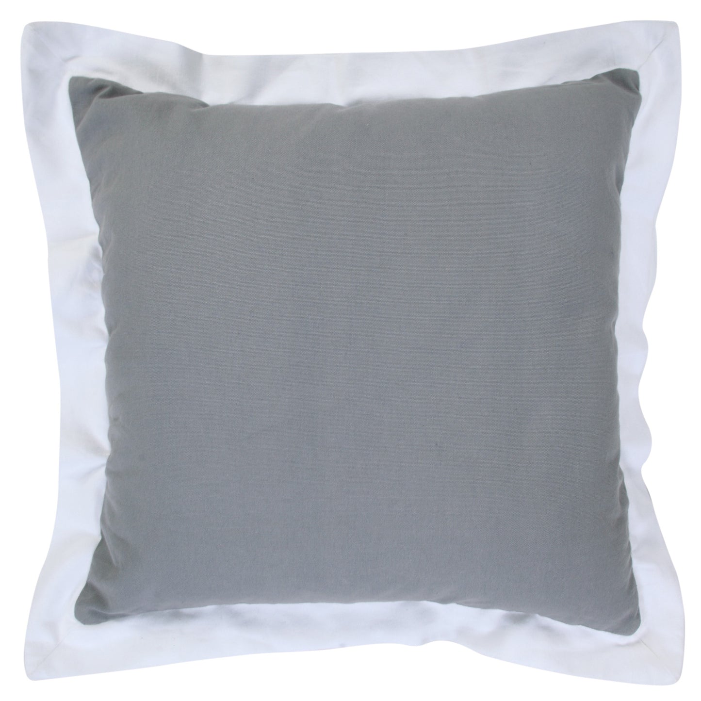 20" X 20" Gray And White 100% Cotton Geometric Zippered Pillow-0