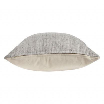 20" Gray Wool Throw Pillow-2