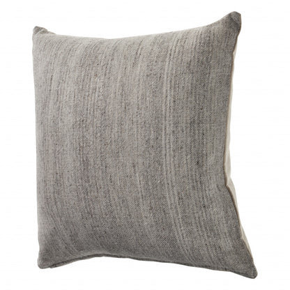 20" Gray Wool Throw Pillow-3