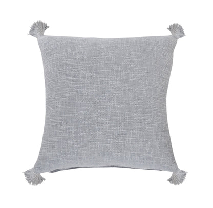 20" X 20" Light Gray 100% Cotton Zippered Pillow-0