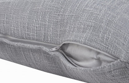 20" X 20" Light Gray 100% Cotton Zippered Pillow-5