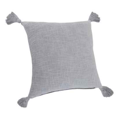 20" X 20" Light Gray 100% Cotton Zippered Pillow-1