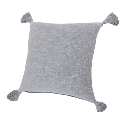 20" X 20" Light Gray 100% Cotton Zippered Pillow-2