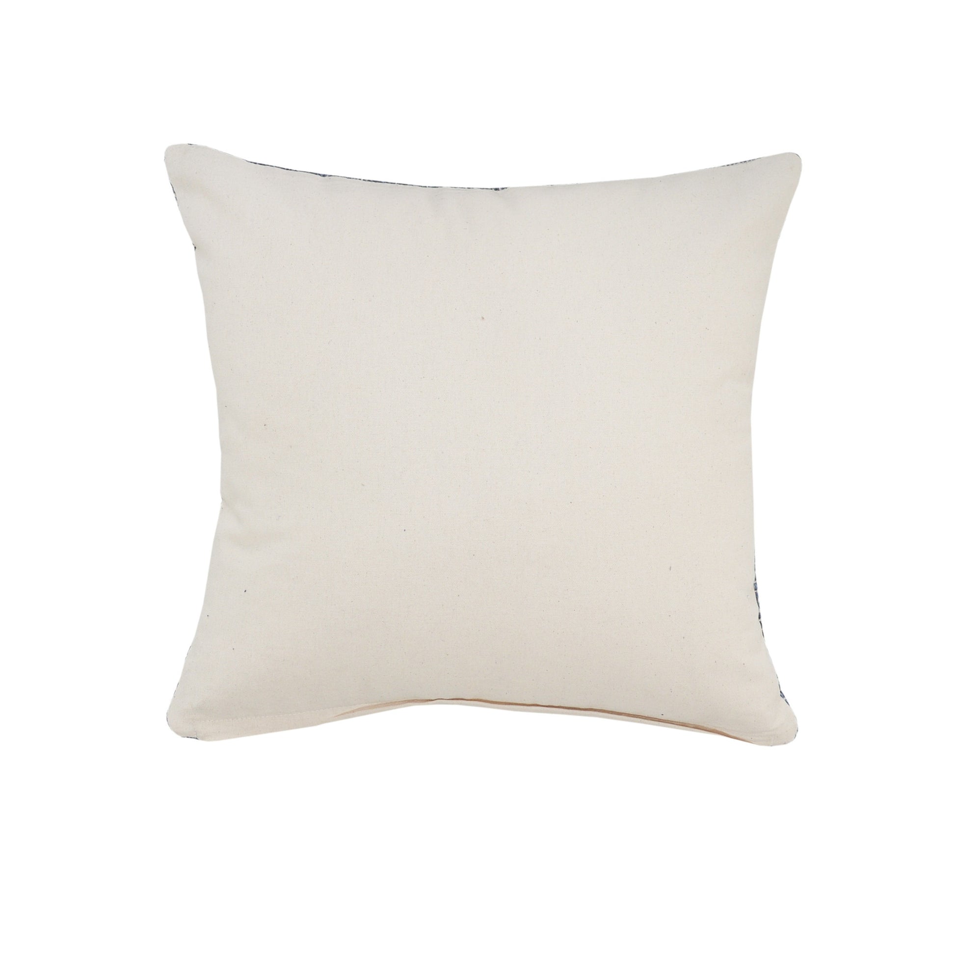 20" X 20" Blue 100% Cotton Geometric Zippered Pillow-3