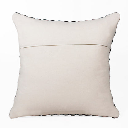 20" X 20" Black And White Polyester Chevron Zippered Pillow-5