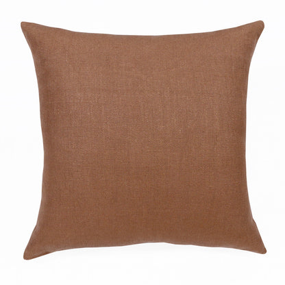 20" Brown Linen Throw Pillow-1