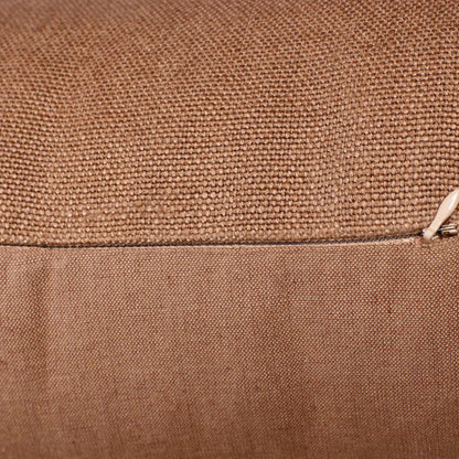 20" Brown Linen Throw Pillow-7