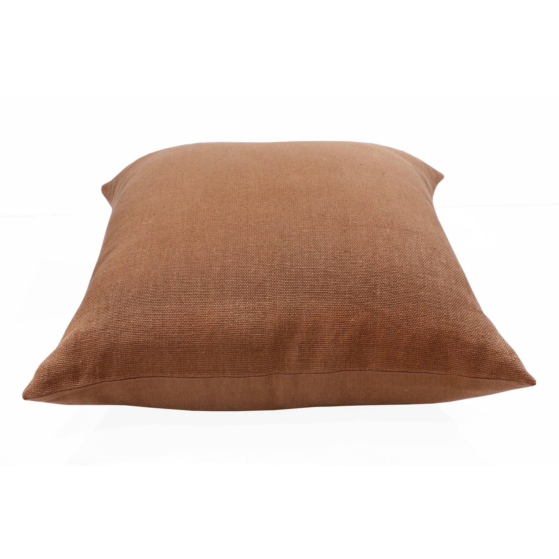 20" Brown Linen Throw Pillow-3