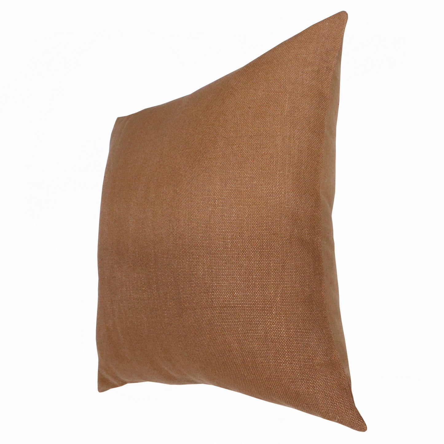 20" Brown Linen Throw Pillow-5