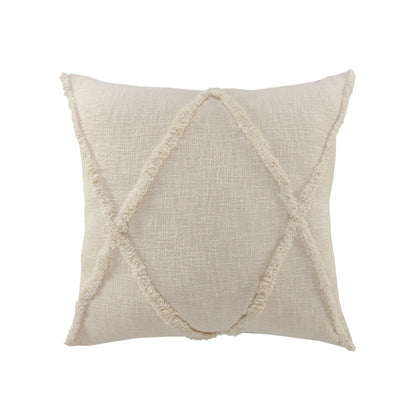 26" X 26" Ivory 100% Cotton Zippered Pillow-0