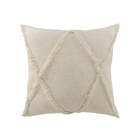 26" X 26" Ivory 100% Cotton Zippered Pillow-0