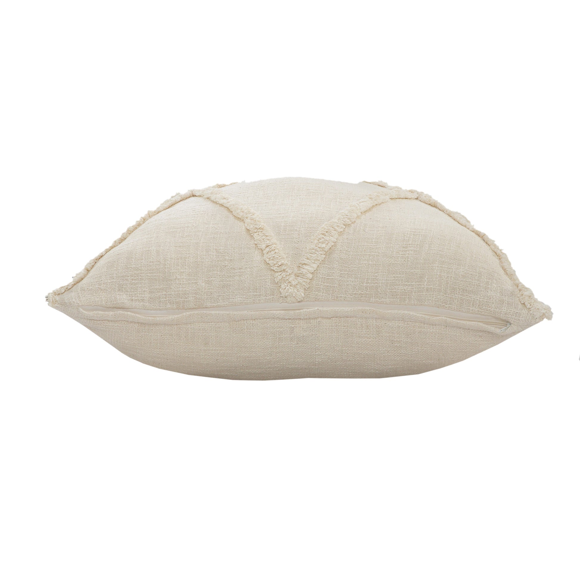 26" X 26" Ivory 100% Cotton Zippered Pillow-1
