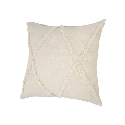 26" X 26" Ivory 100% Cotton Zippered Pillow-3