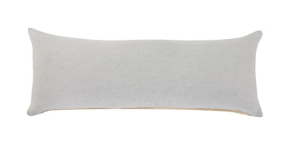 14" X 36" Light Gray Cotton Throw Pillow-1