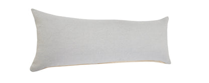 14" X 36" Light Gray Cotton Throw Pillow-3