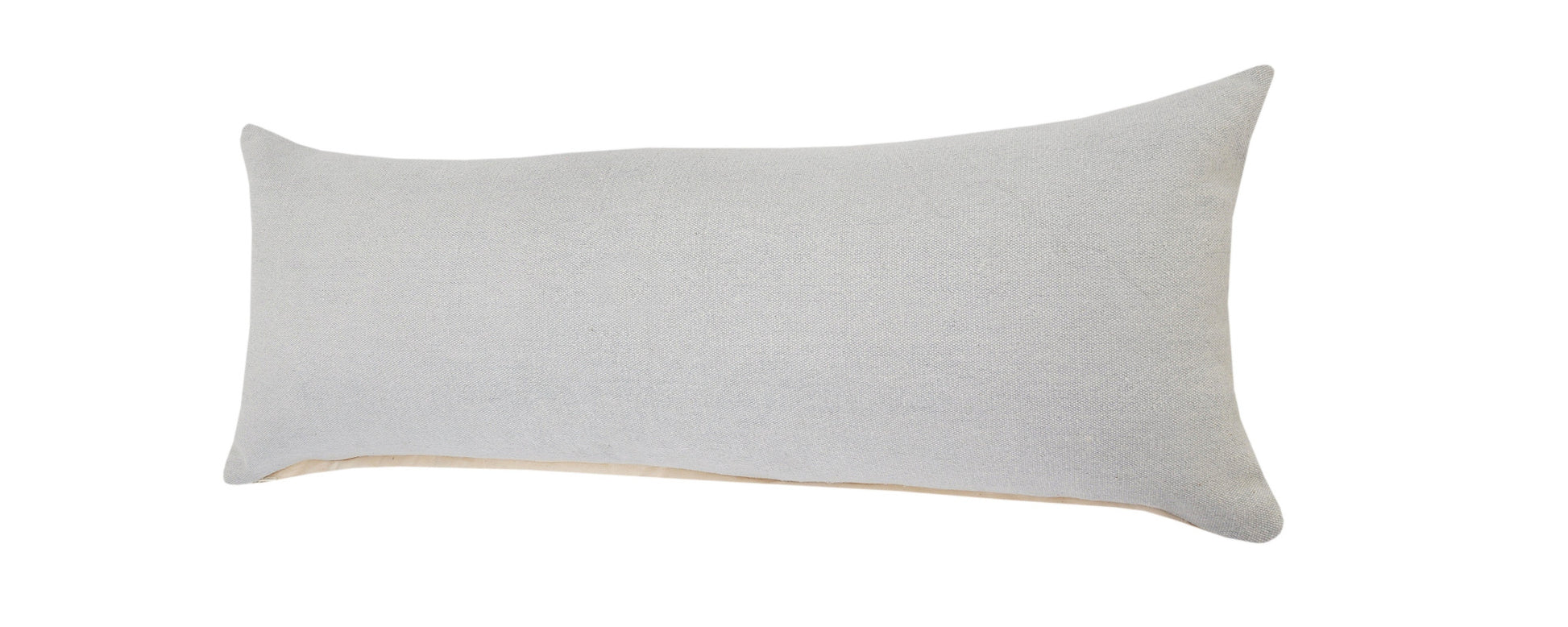 14" X 36" Light Gray Cotton Throw Pillow-4