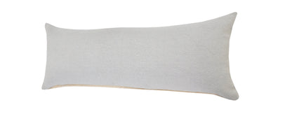 14" X 36" Light Gray Cotton Throw Pillow-4