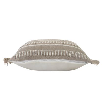 24" X 24" Tan Zippered Coastal Indoor Outdoor Throw Pillow-5