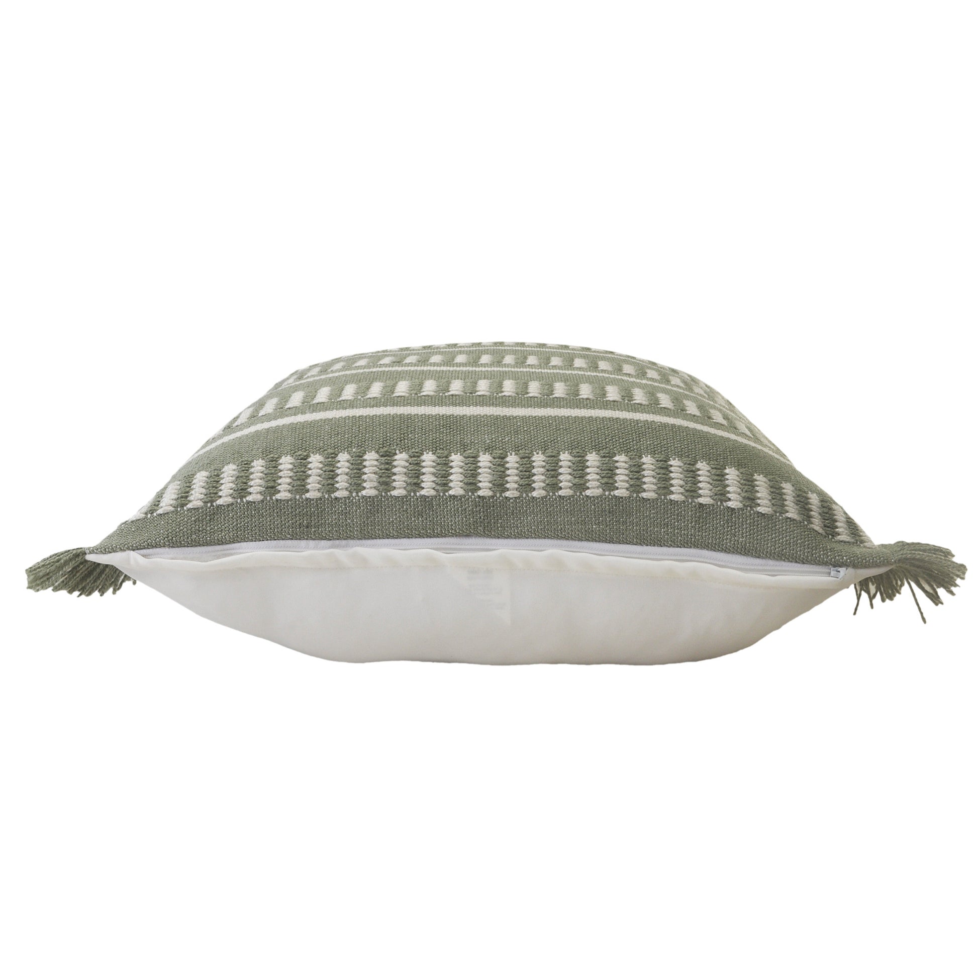 24" X 24" Green Zippered Coastal Indoor Outdoor Throw Pillow-5