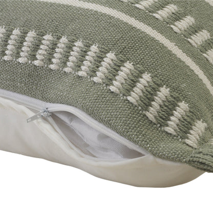 24" X 24" Green Zippered Coastal Indoor Outdoor Throw Pillow-7