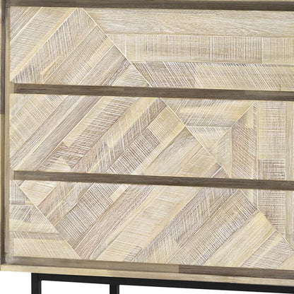 61" Natural Solid Wood Six Drawer Double Dresser-6