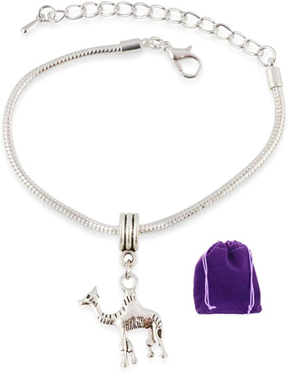 Camel Jewelry | Camel Stainless Steel Snake Chain Charm Bracelet-0