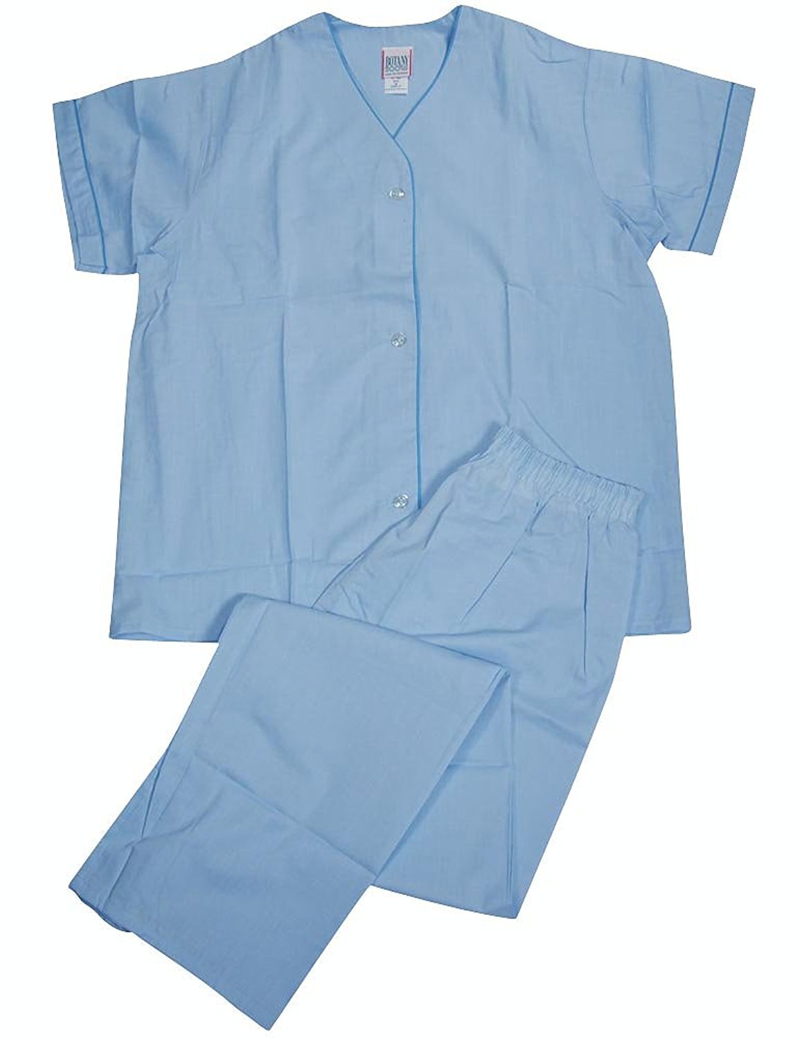 Botony 500 - Ladies Short Sleeve Long Leg Broadcloth Pajama Set-0