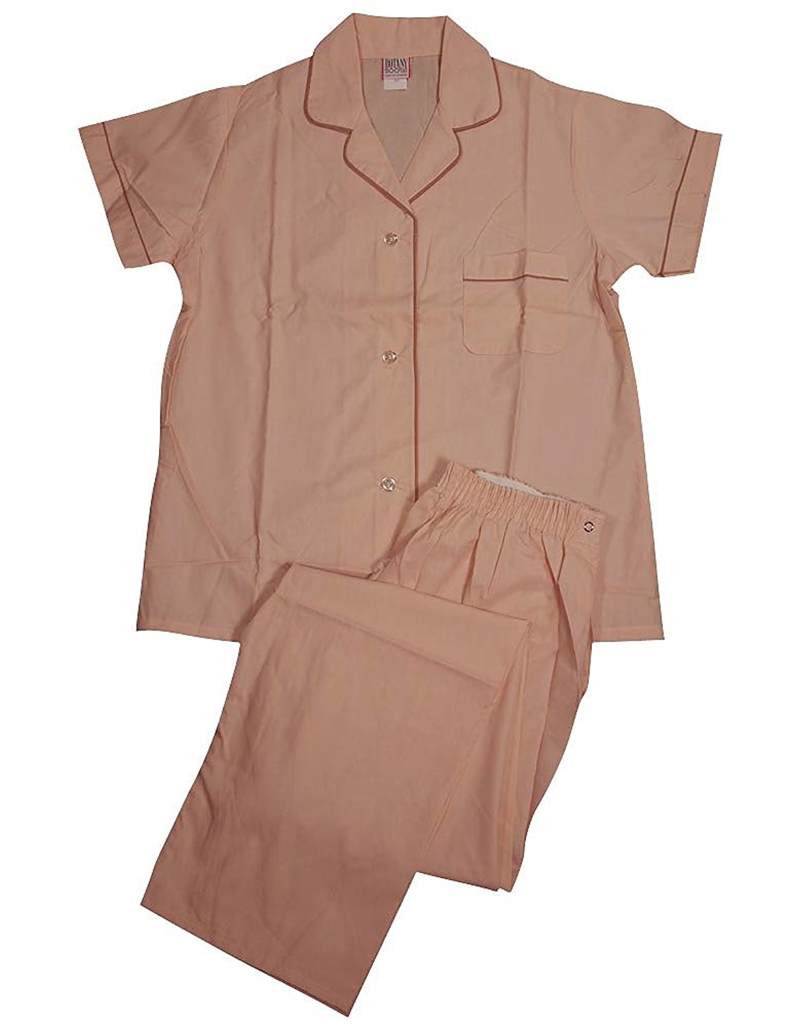 Botony 500 - Ladies Short Sleeve Long Leg Broadcloth Pajama Set-3