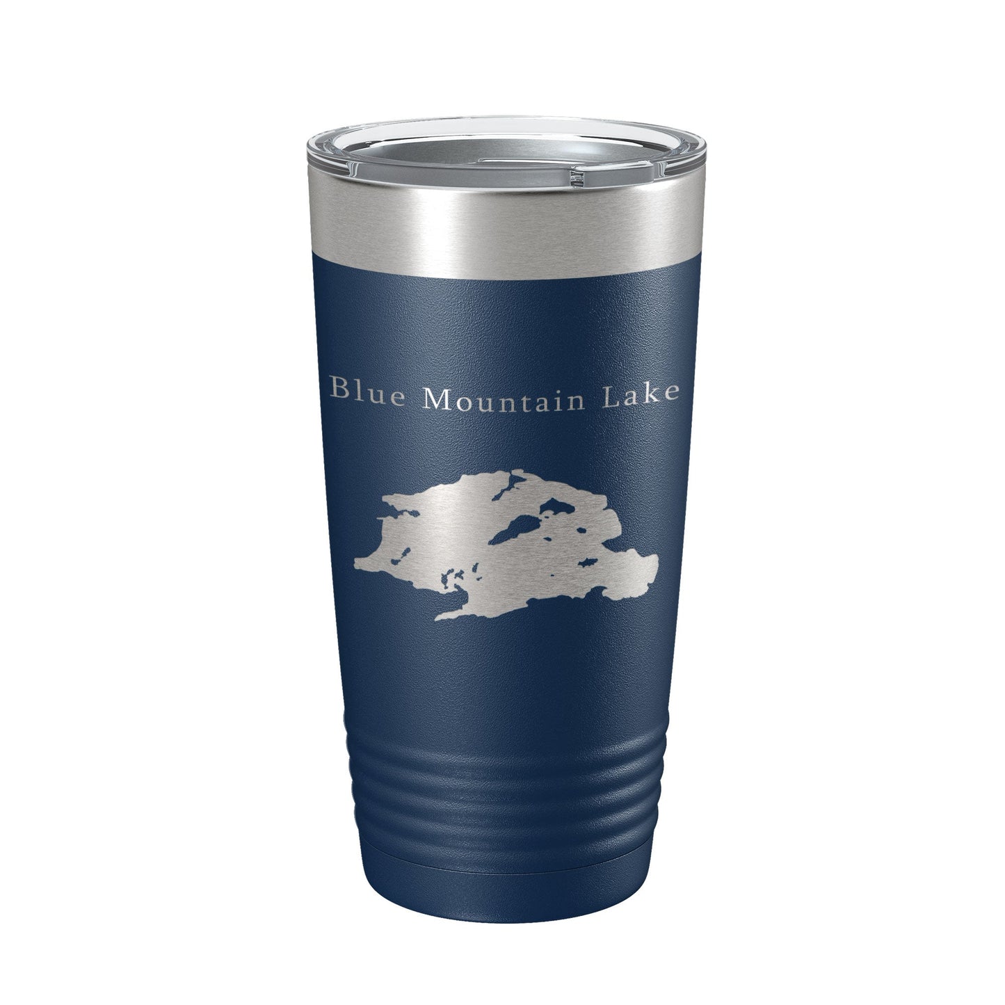 Blue Mountain Lake Map Tumbler Travel Mug Insulated Laser Engraved Coffee Cup New York 20 oz-8