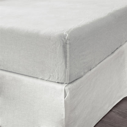 Ivory Linen King Fitted sheet-4