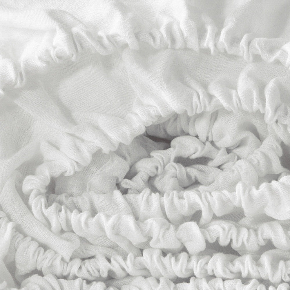 Ivory Linen King Fitted sheet-6