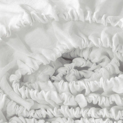 Ivory Linen King Fitted sheet-6