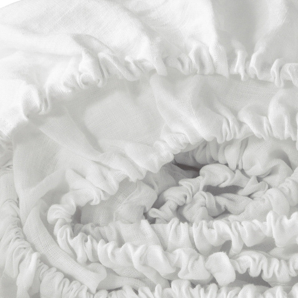 Ivory Linen King Fitted sheet-7