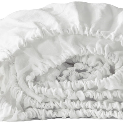 Ivory Linen King Fitted sheet-2