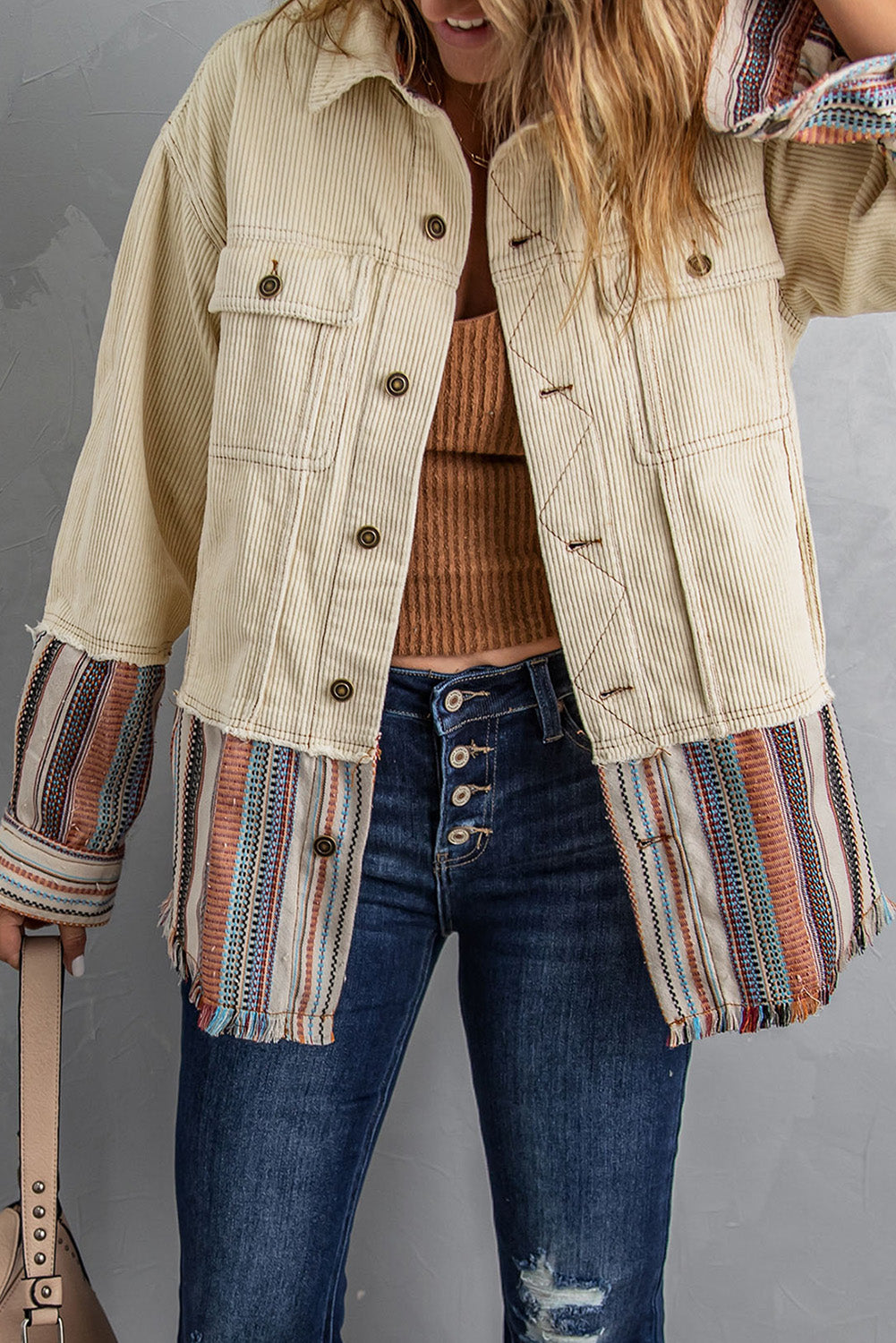 Lyla Button Up Corduroy Jacket-4